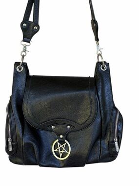 Killstar Black Vegan Leather Goth-Style Shoulder Bag